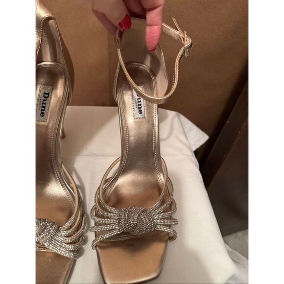 Dune London Moral Gold Heels - Picture 2 of 8